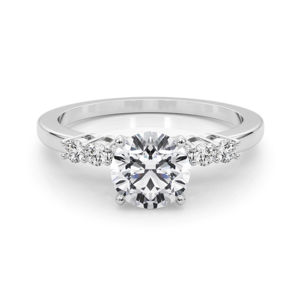 4 Prong Natural Diamond  Engagement Ring
