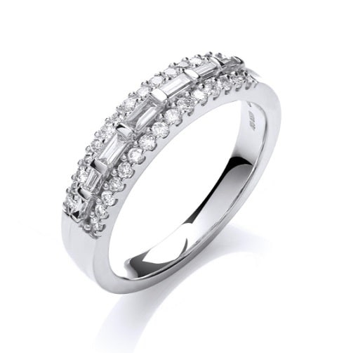 Ezmae Natural Bar Set  Diamond Ring