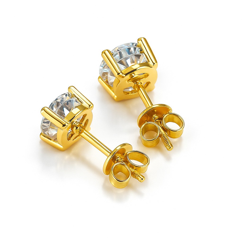 4 Prong Set Natural dromes Diamond Earrings