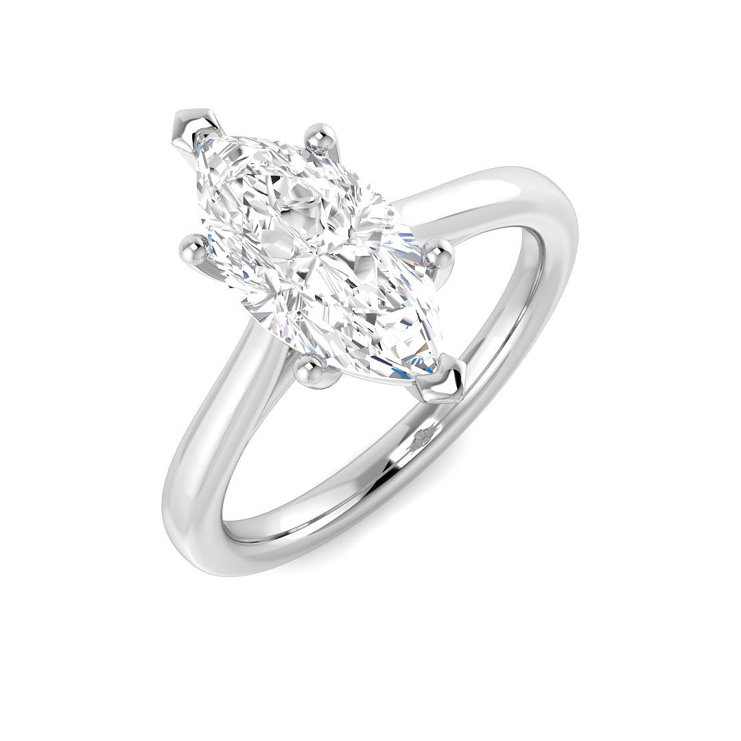 Lab-Created Engagement  Diamond Ring