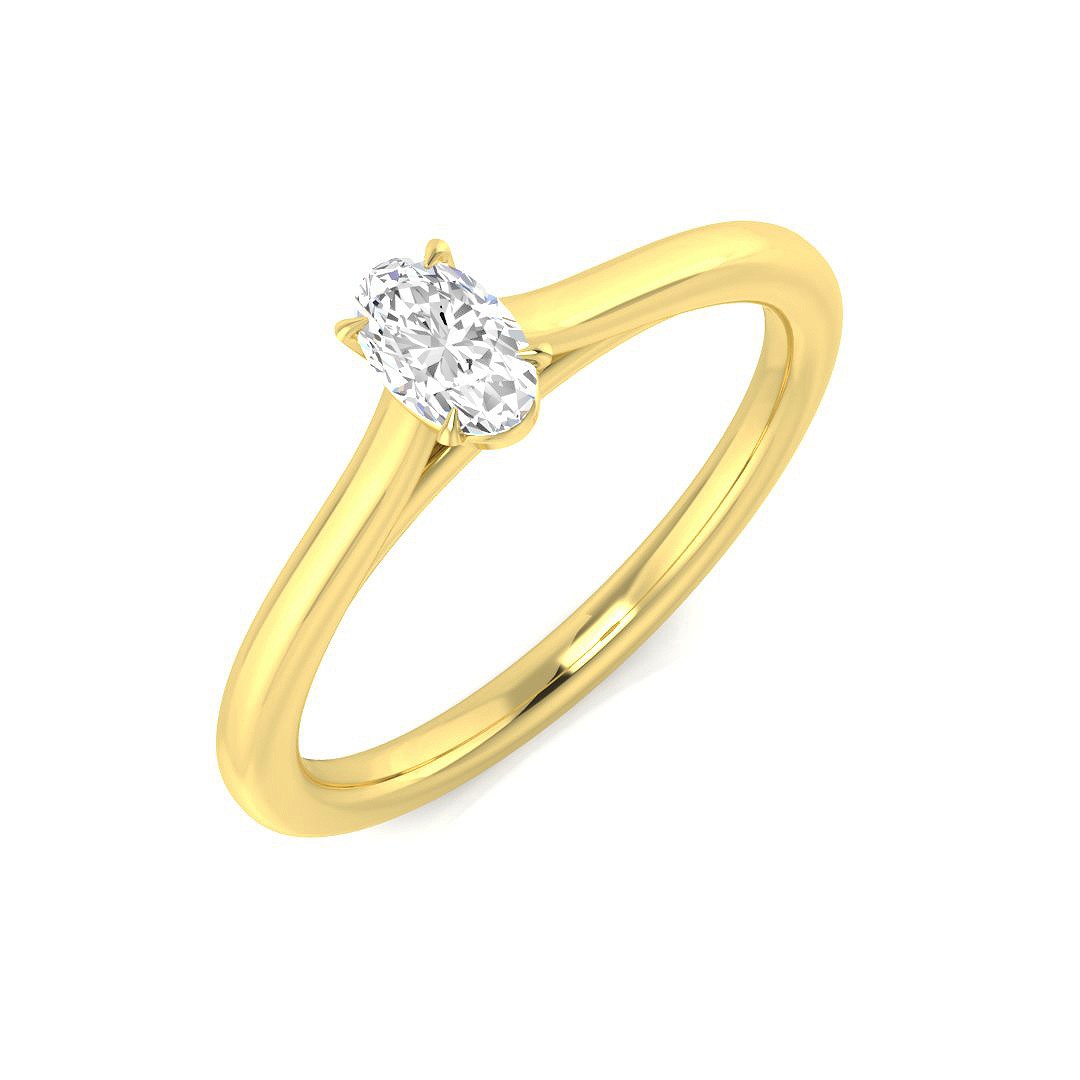 Lab-Created Engagement Diamond Ring