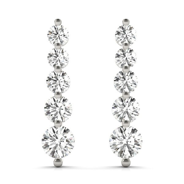 Prong Set Natural  Diamond Earrings