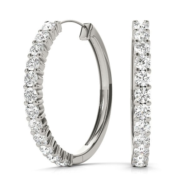 Shared Prong 0.12 - 0.50 Carat Natural  Diamond Earrings