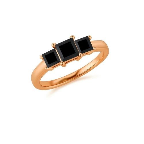 Feronas Black Diamond 4 Prong  Engagement Ring