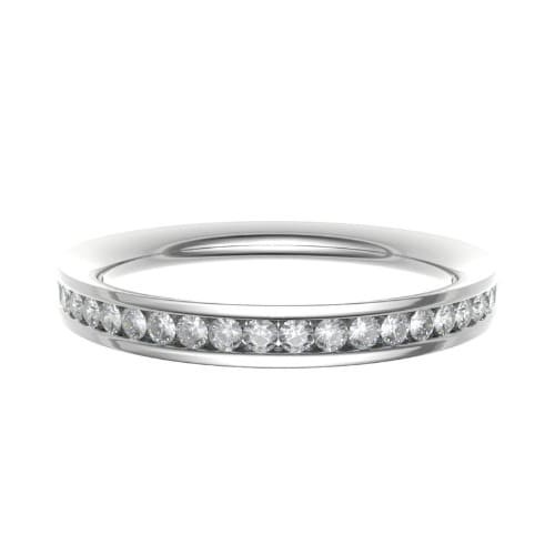 Channel Set Natural  Diamond Ring