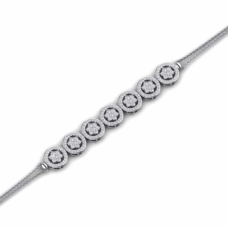 4 Prong Natural  Diamond Bracelet