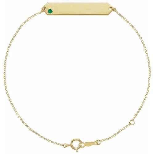 Rossa Emerald Bezel Set  Diamond Bracelet