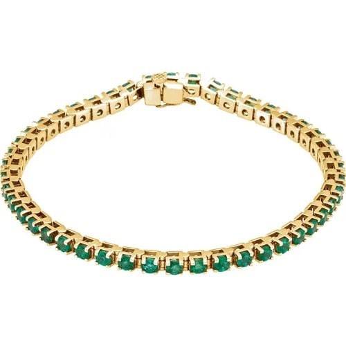 Resa Emerald 4 Prong  Diamond Bracelet