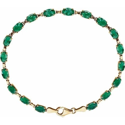 4 Prong 9.35 Carat Emerald  Diamond Bracelet