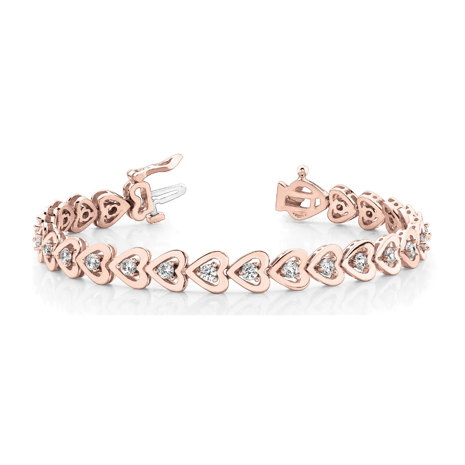 Payge Lab-Created Heart  Diamond Bracelet