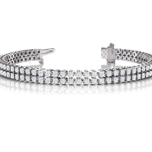 Staniue Natural 4 Claw Set  Diamond Bracelet