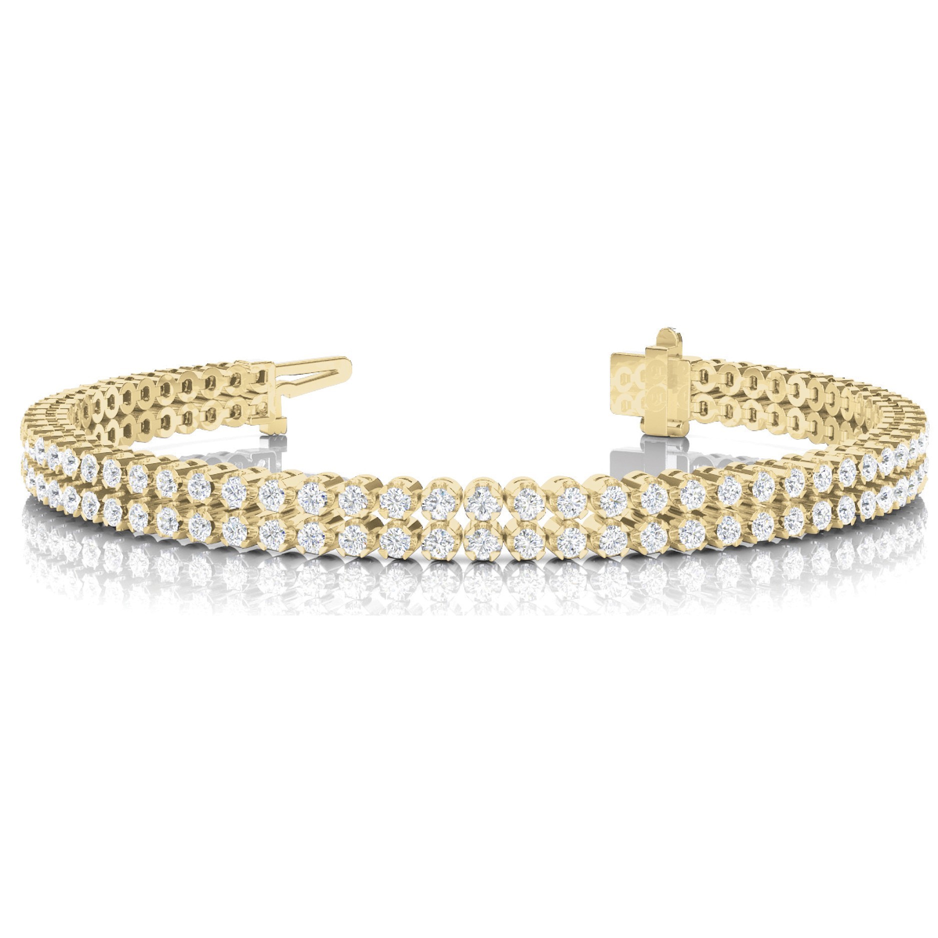 Staniue Natural 4 Claw Set  Diamond Bracelet