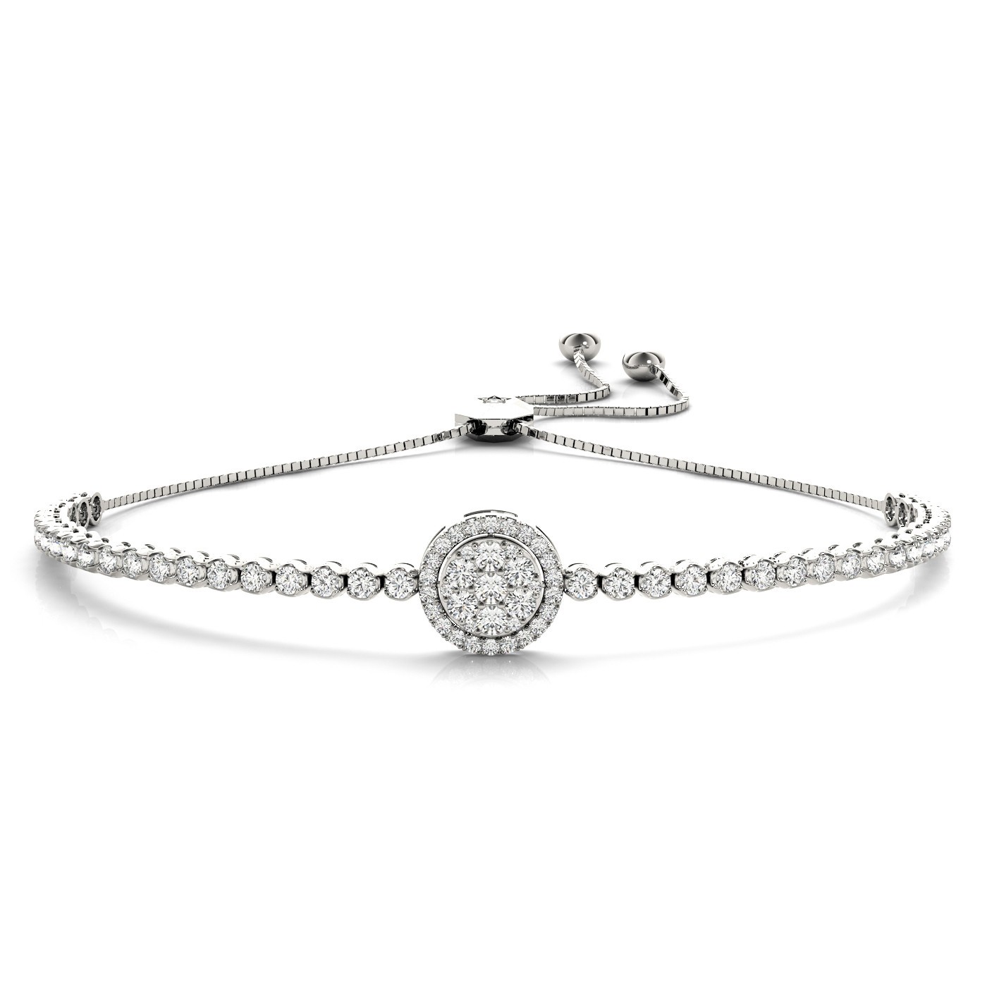 4 Prong 1.70 Carat Natural  Diamond Bracelet