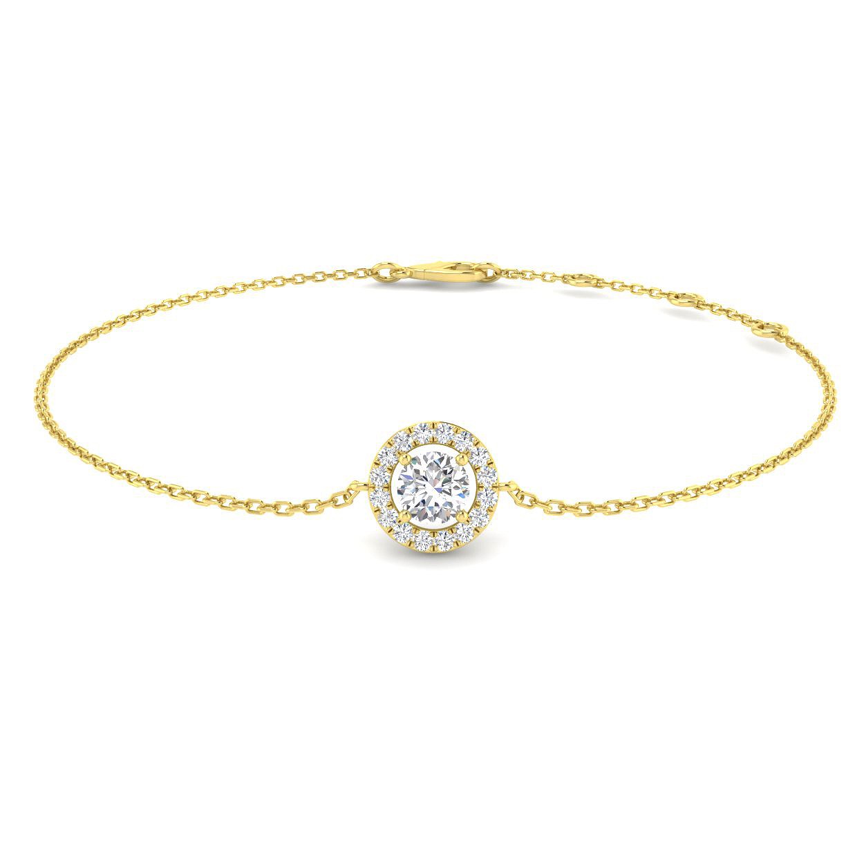 Prong Set Natural  Diamond Bracelet