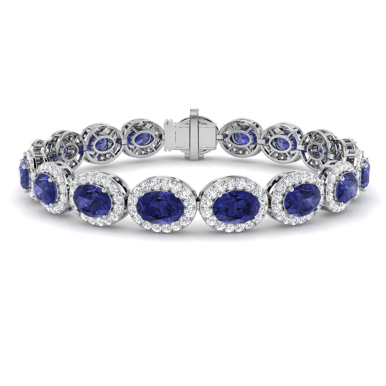 Shyara Tanzanite 4 Prong  Diamond Bracelet