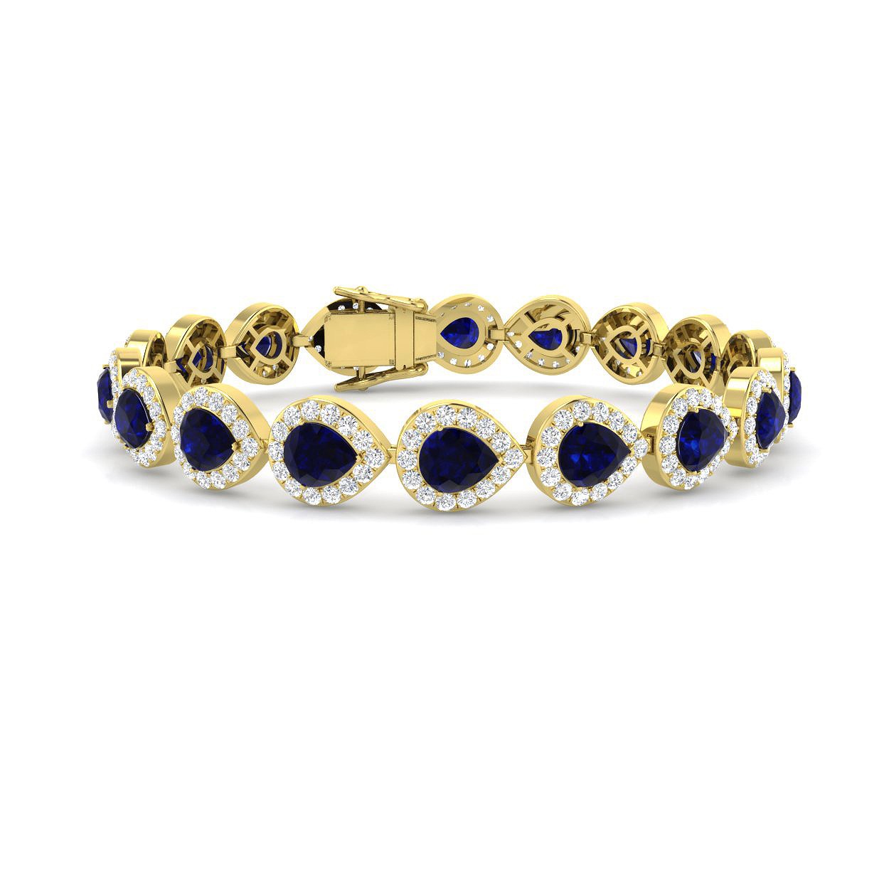 Blue Sapphire  Diamond Bracelet