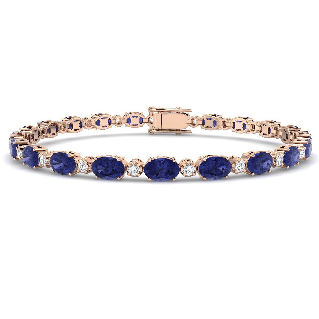 Shyalin Tanzanite 4 Prong  Diamond Bracelet