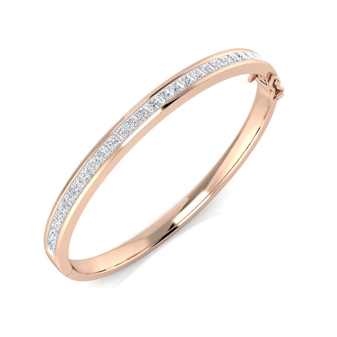 Lorinsa Lab-Created Channel Set  Diamond Ring