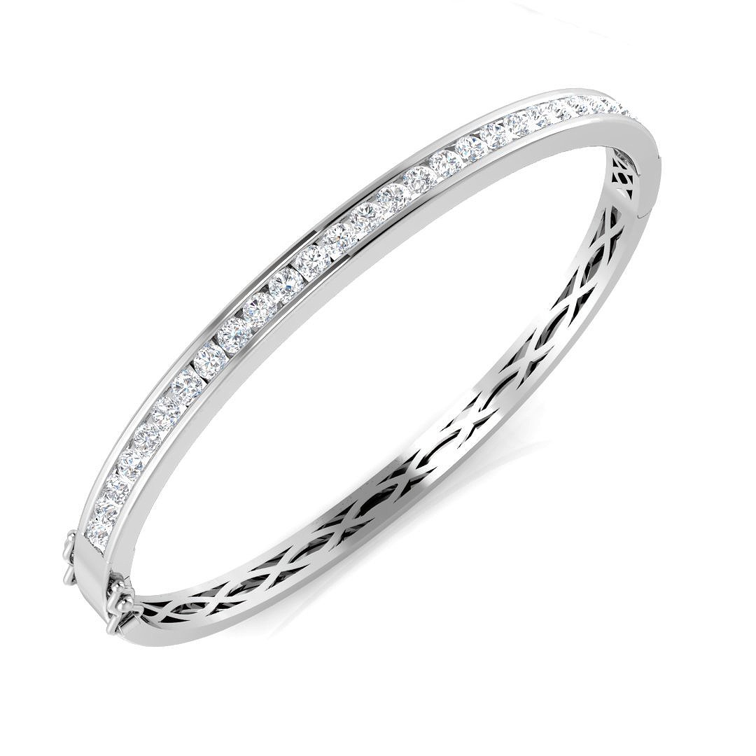 Yamma Lab-Created Channel Set  Diamond Ring