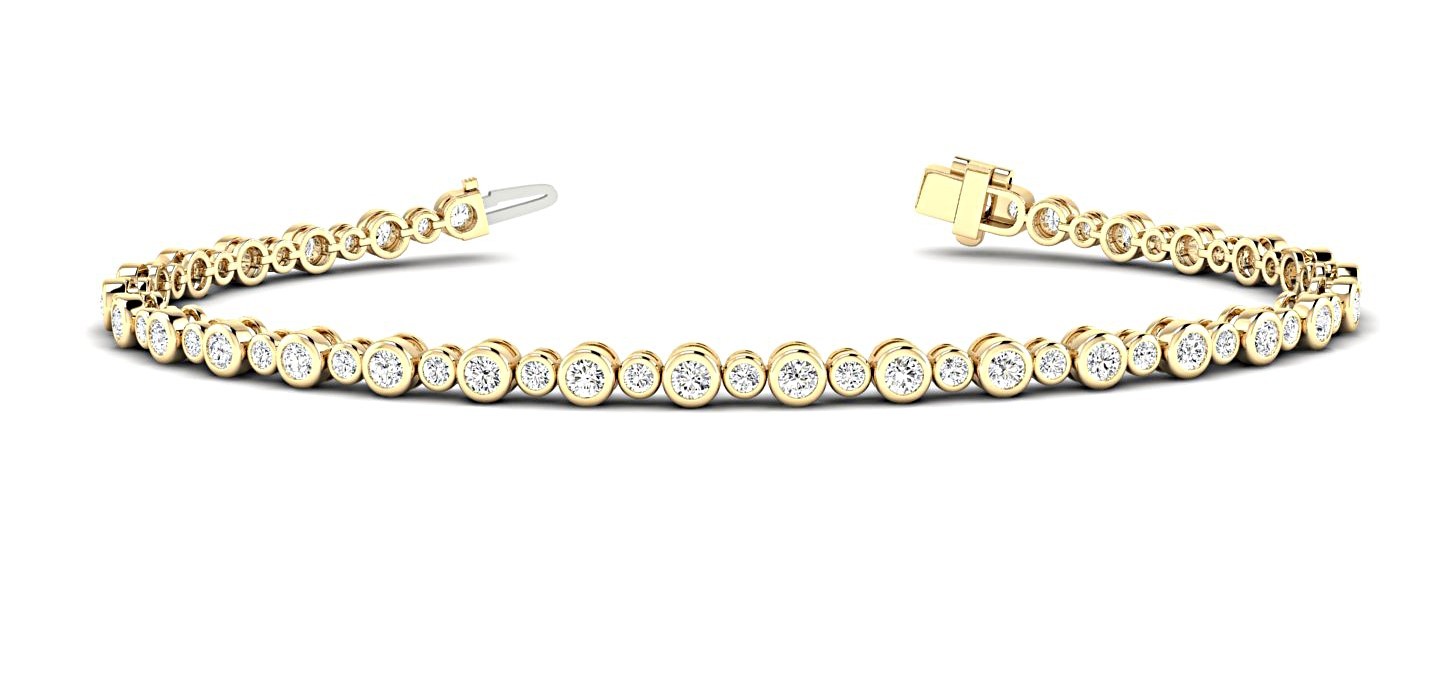 Juliette Natural Bezel Setting  Diamond Bracelet