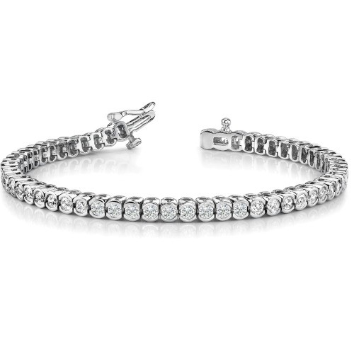 Payton 2.00 - 8.00 Carat Natural Semi Bezel  Diamond Bracelet