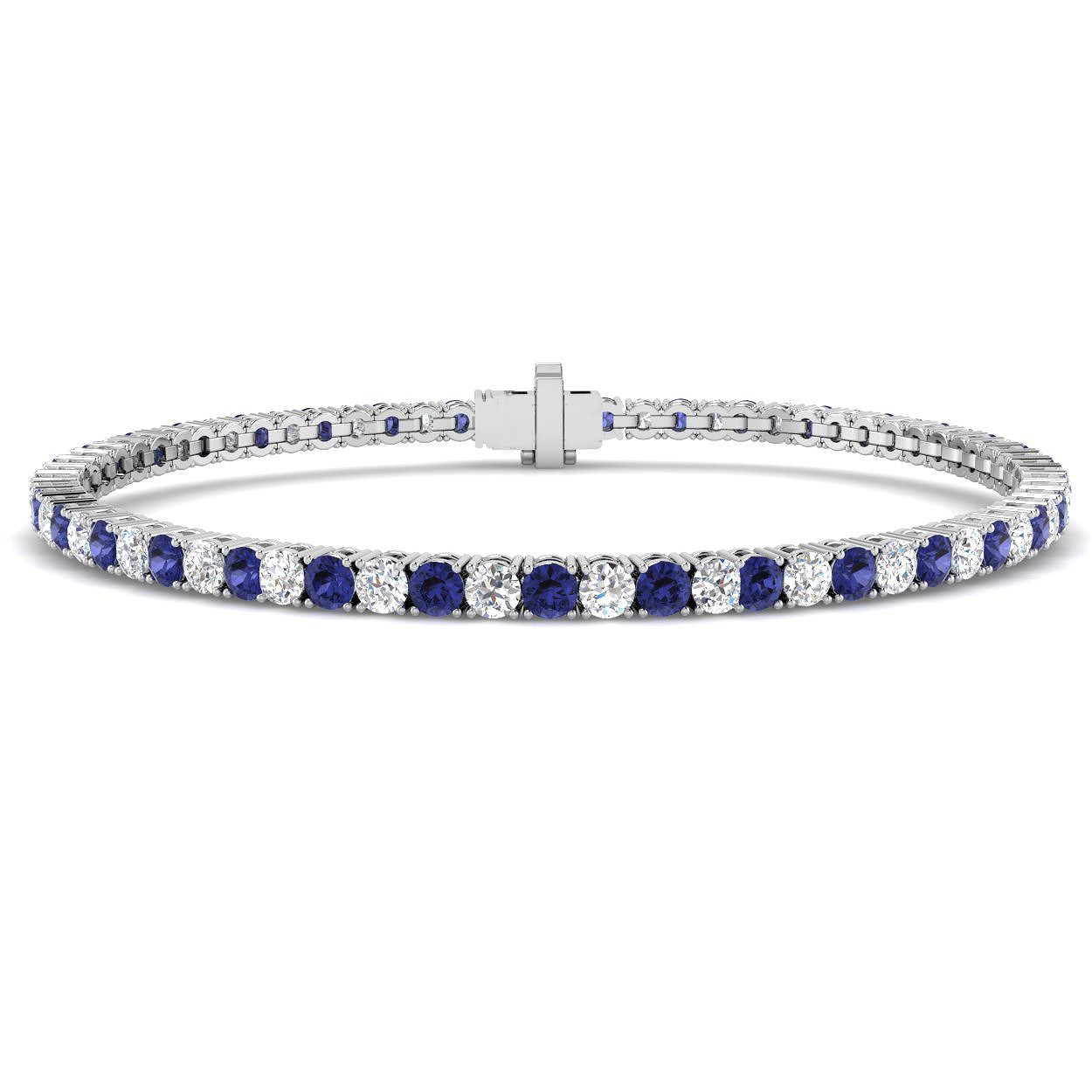 Shajoi Tanzanite 4 Prong  Diamond Bracelet