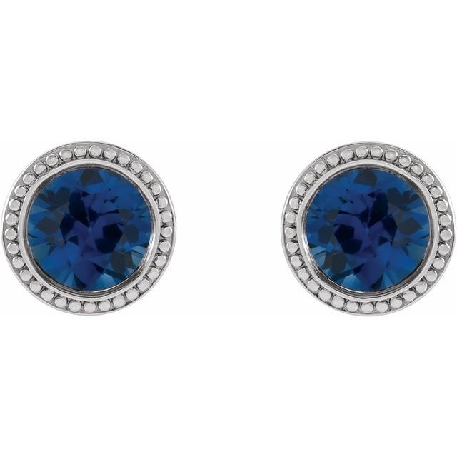 Teyah 0.90 Carat Blue Sapphire  Diamond Earrings