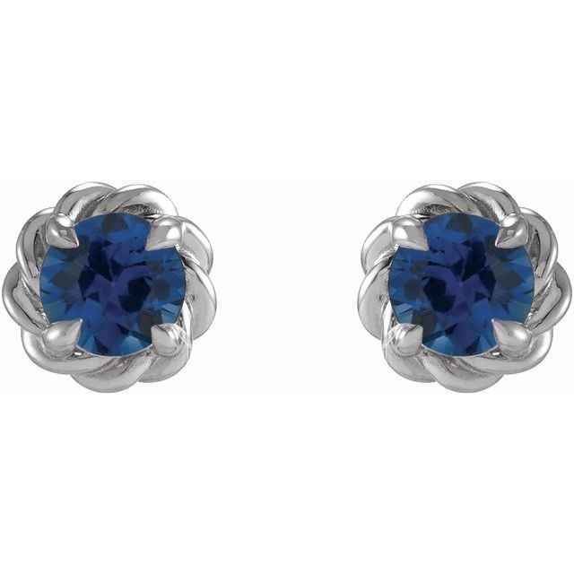Tooba 0.48 Carat Blue Sapphire  Diamond Earrings
