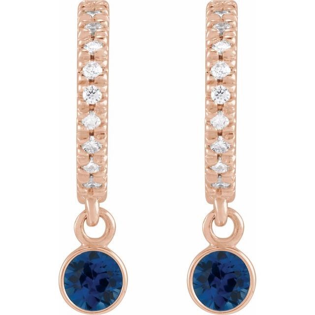 Tuyet Blue Sapphire  Diamond Earrings