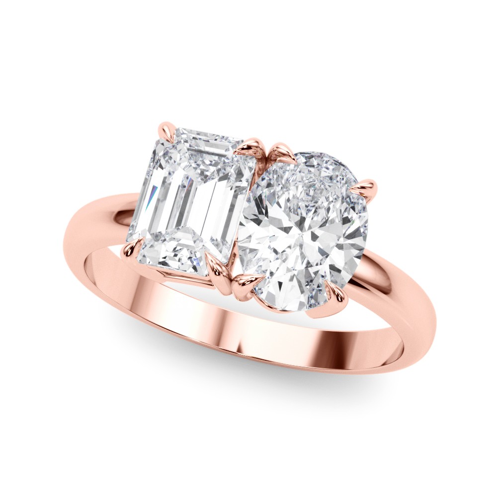 4 Prong Set Natural Diamond Engagement Ring