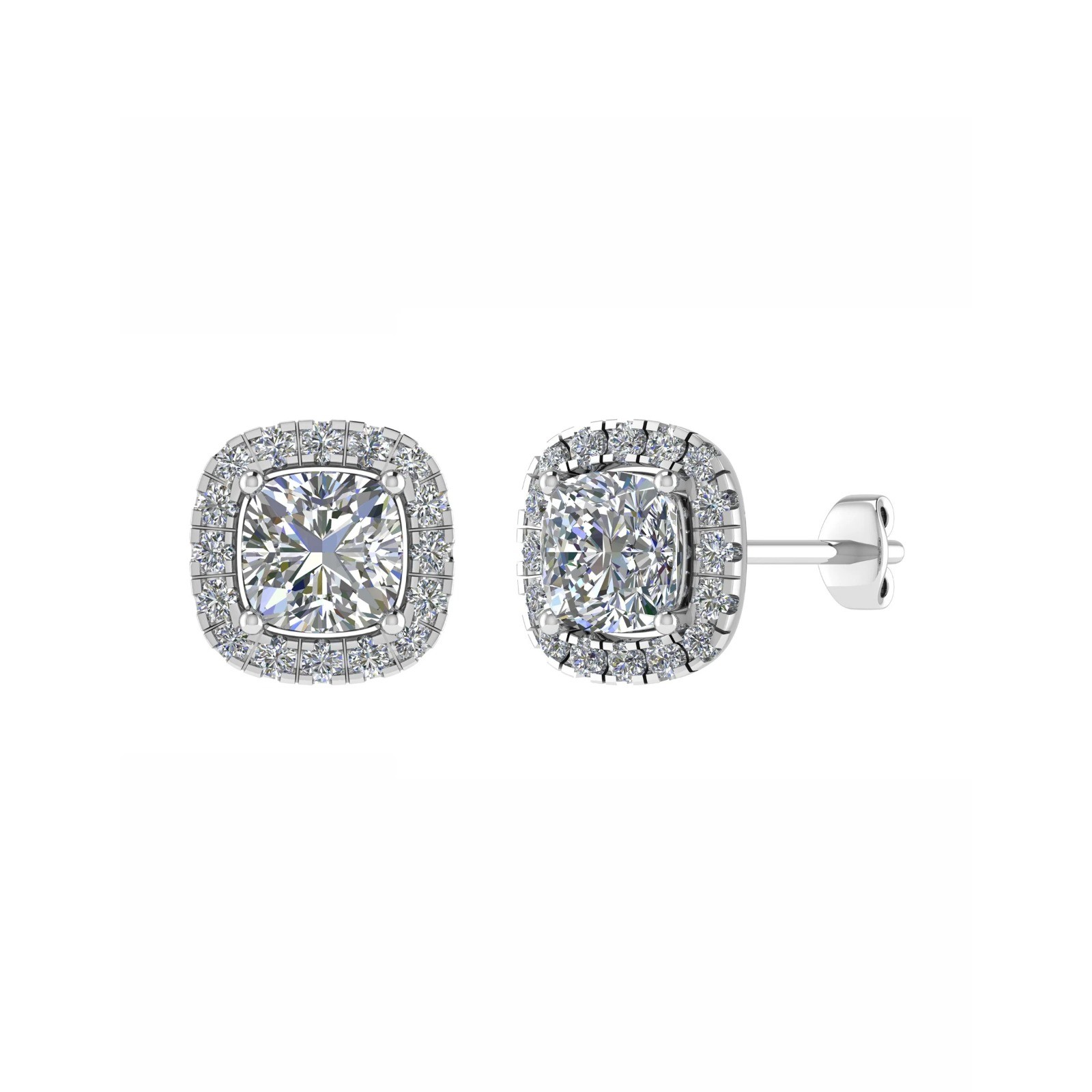 Janeva Natural 4 Prong  Diamond Earrings