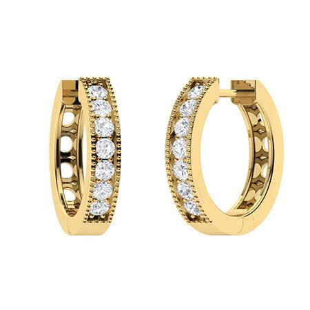 Kimora Natural Milgrain Set  Diamond Earrings