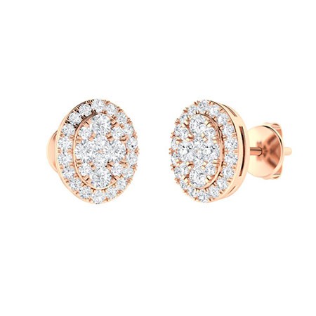 Kameela Natural Pave Set  Diamond Earrings