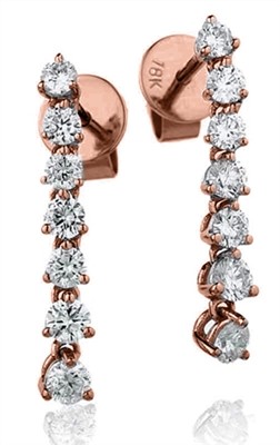 Lyndall Natural 3 Prong  Diamond Earrings