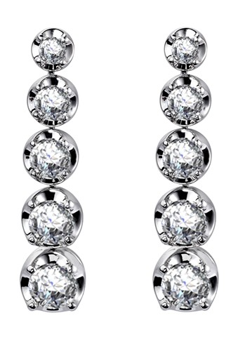 Luilda Natural 4 Prong Set  Diamond Earrings