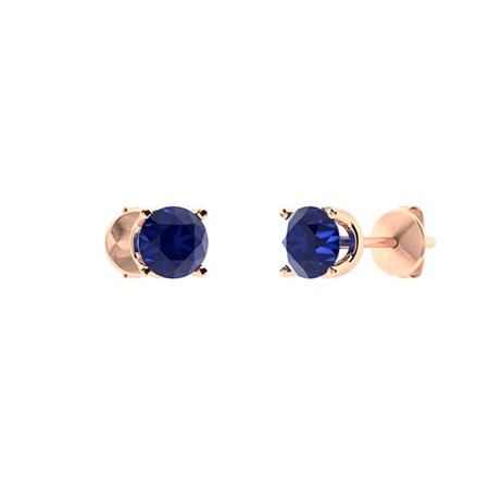 Badiha Blue Sapphire  Diamond Earrings