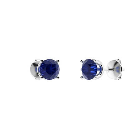 Badiha 0.15 Carat Blue Sapphire  Diamond Earrings
