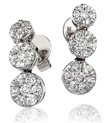 Prong Set Natural  Diamond Earrings