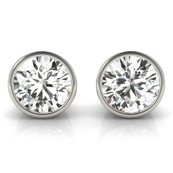 Jaylah Natural Bezel  Diamond Earrings