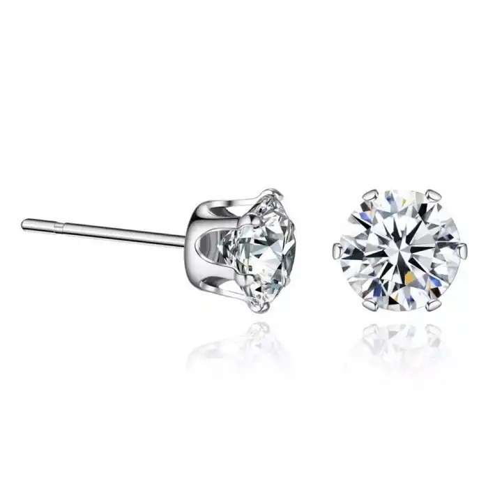 Jazmyn Lab-Created 6 Prong  Diamond Earrings