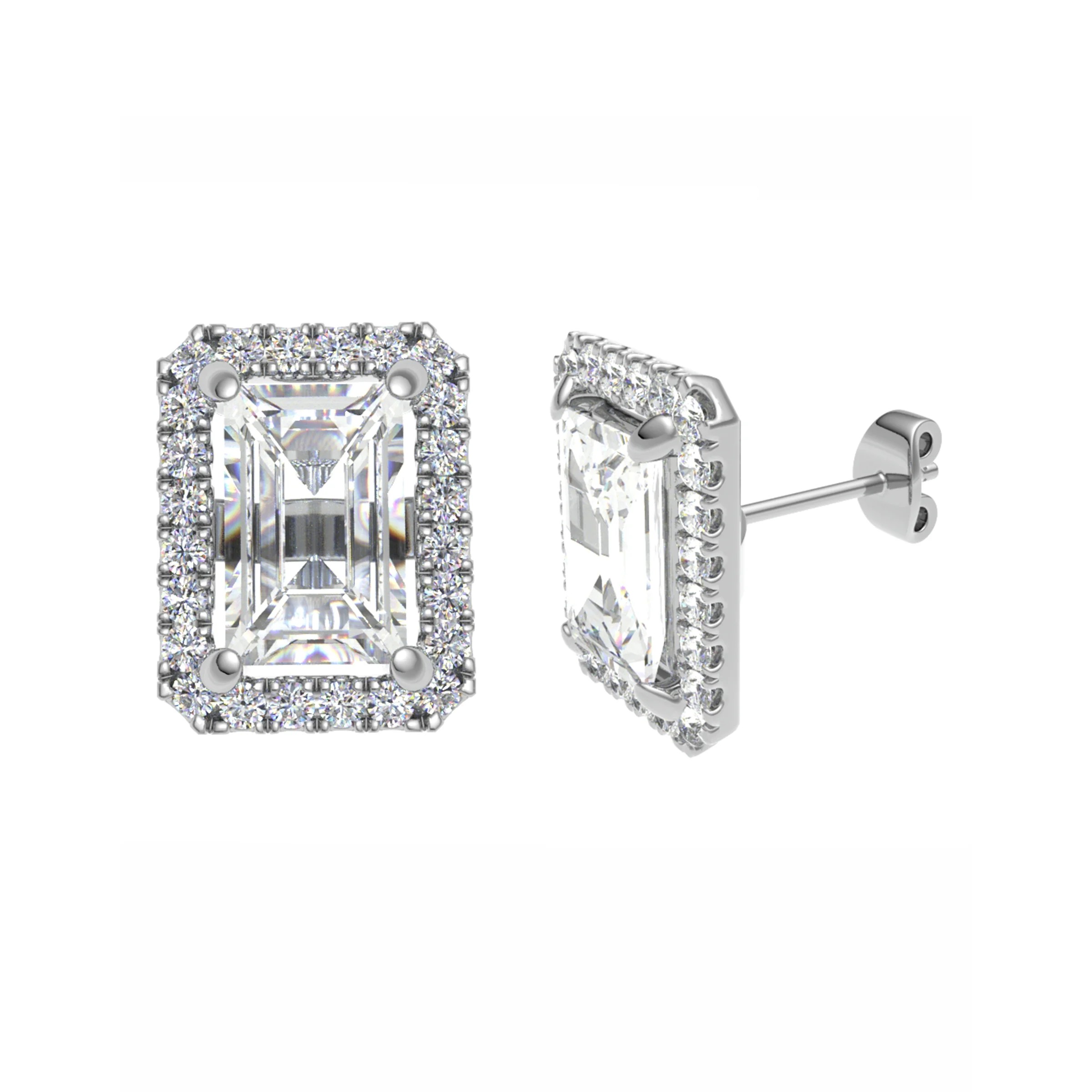 Judy Natural 4 Prong  Diamond Earrings