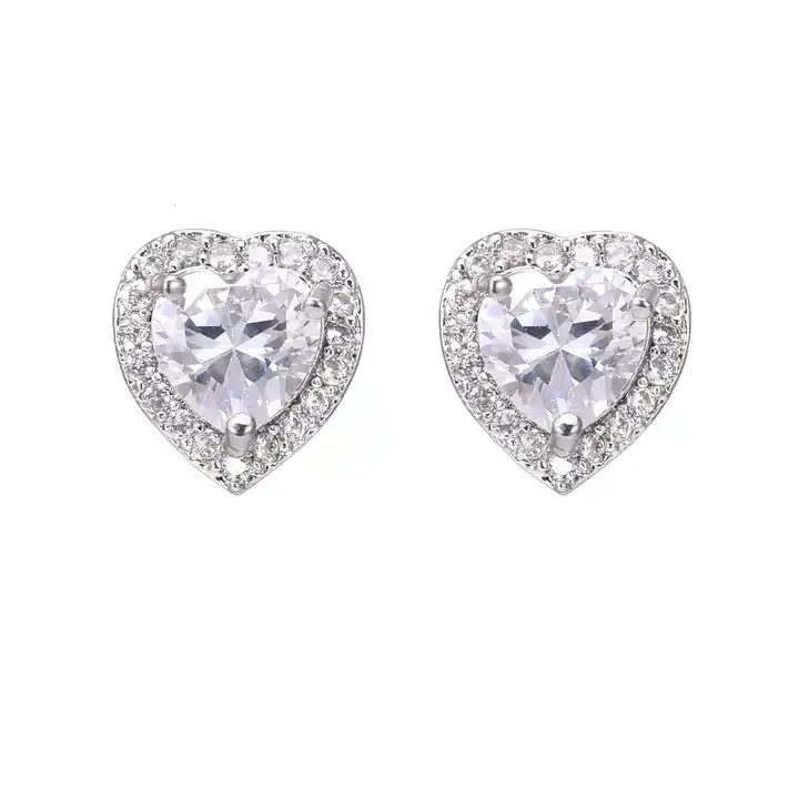 3 Prong Natural  Diamond Earrings