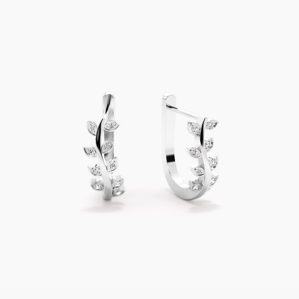 Bezel Set 0.05 Carat Natural  Diamond Earrings