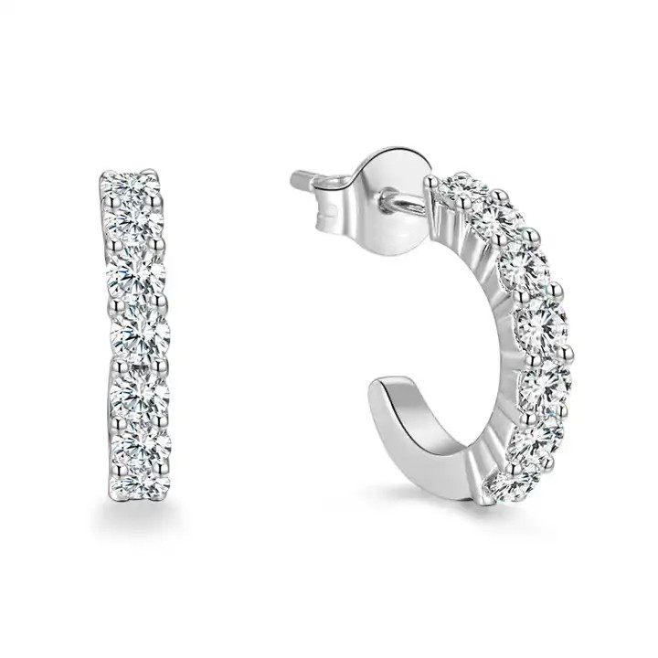 Shared Prong 0.10 Carat Natural  Diamond Earrings