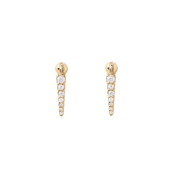 Claw Set Natural  Diamond Earrings