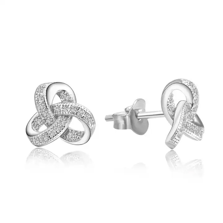 Prong Set Natural  Diamond Earrings