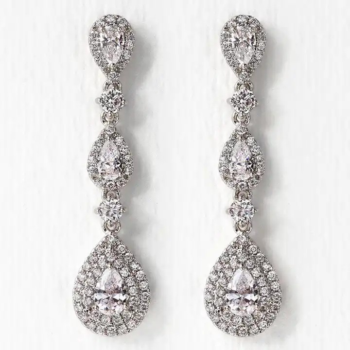 Prong Set Natural  Diamond Earrings