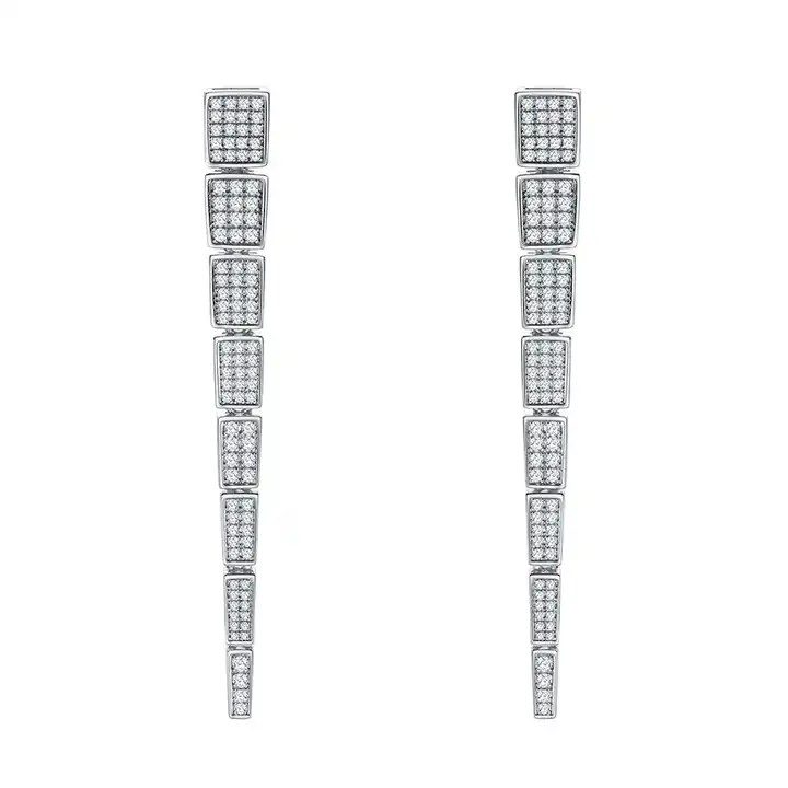 Lilabelle Natural Pave Set  Diamond Earrings