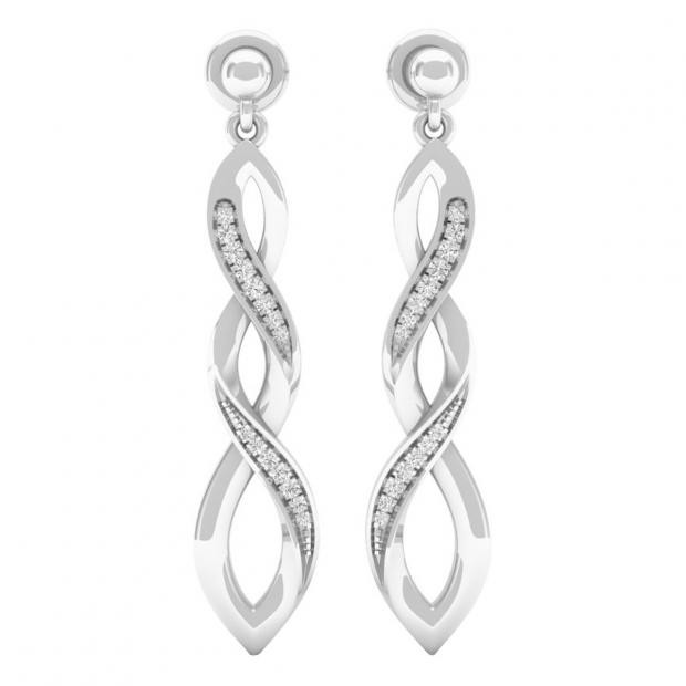 Kennita Natural Channel Set  Diamond Earrings