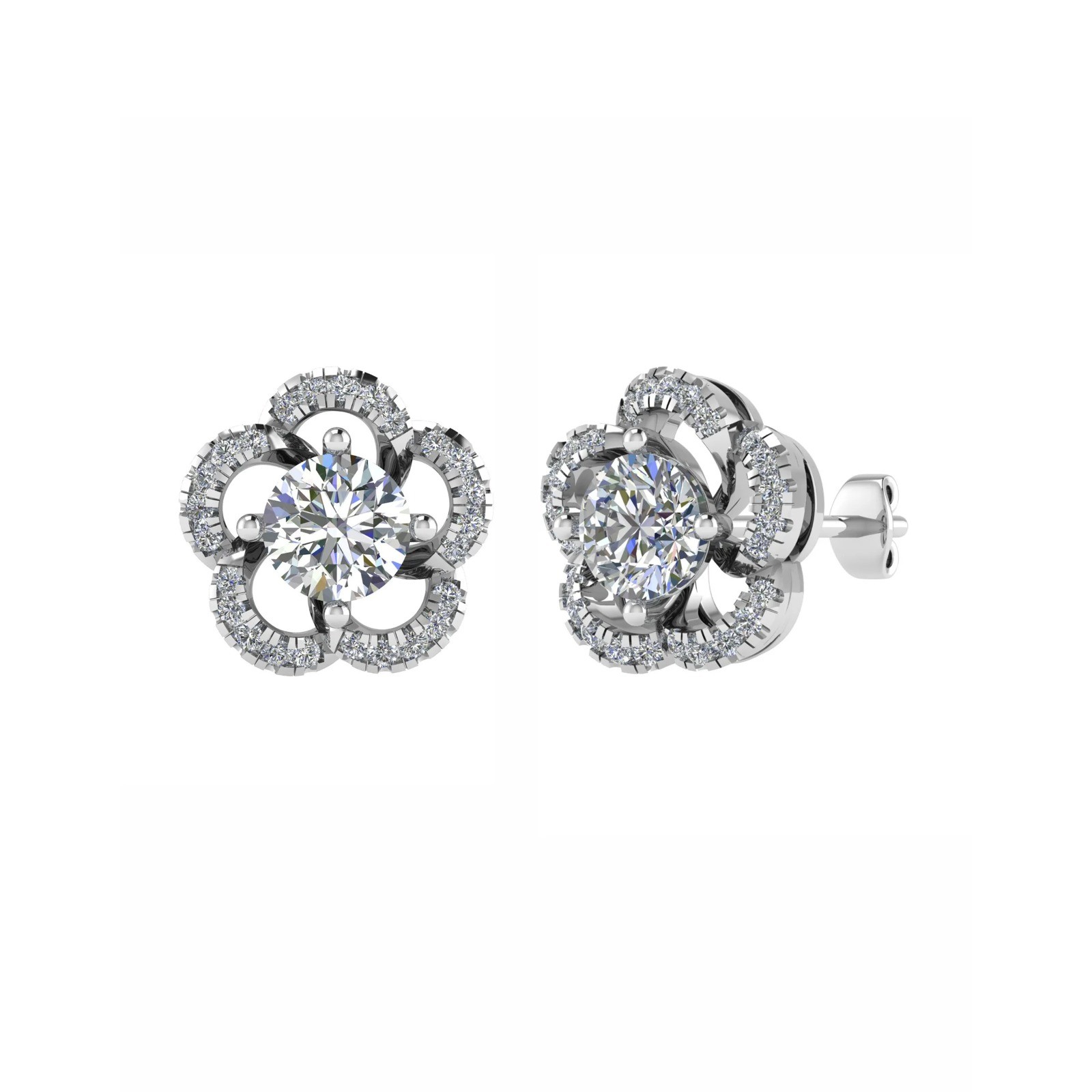 Freda Natural Claw Set  Diamond Earrings